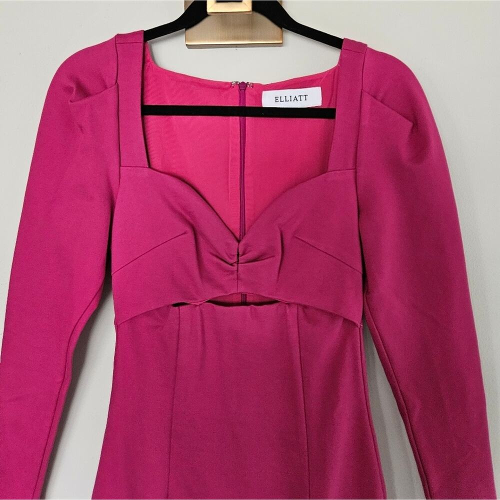 Elliatt Pink Orchid Scarlette Bodycon Long Sleeve Midi Dress NWOT Size X-Small - Picture 3 of 9